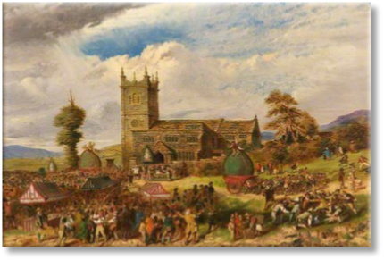 Rushcart Saddleworth Church 1826 John Holland Painting 