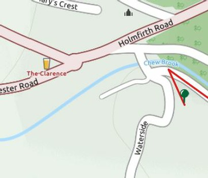 Dovestones Circular Walk Map Section - Saddleworth Villages